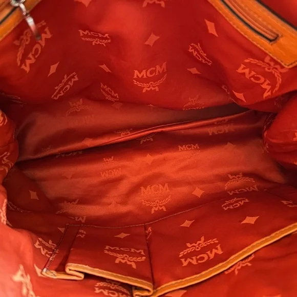 MCM Orange Leather Shoulder Bag - Picture 11 of 17